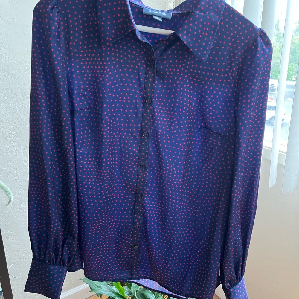 Modcloth Heart Button Down Blouse - image 5